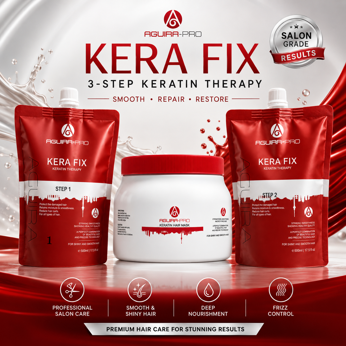 Kera Fix Keratin Therapy Step 1 – Professional Hair Smoothing Treatment 500ml