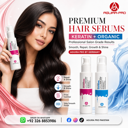 AGUIRA PRO Keratin Repair Bundle – Shampoo, Keratin Hair Mask & Hair Serum