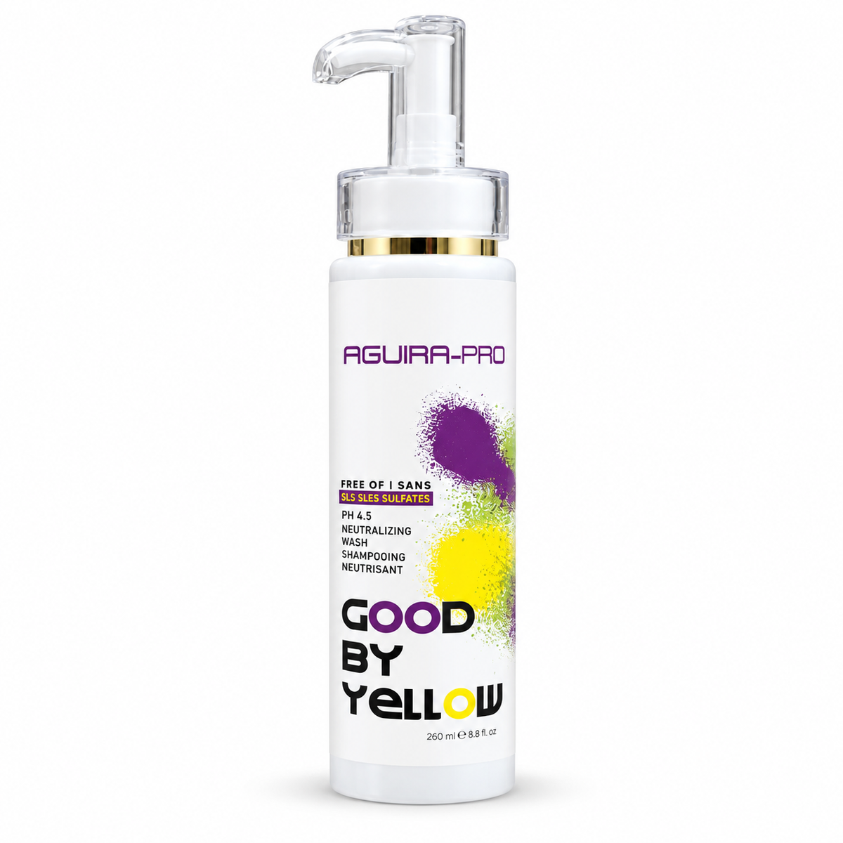 AGUIRA PRO Anti Yellow Shampoo – Neutralizing Shampoo for Blonde, Bleached & Highlighted Hair 250ml