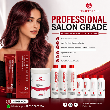 AGUIRA PRO Hydrogen Peroxide Developer 3% 6%, 9% & 12% – Professional Cream Developer 1000ml