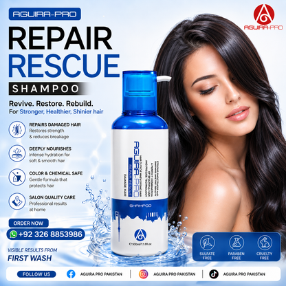 Repair Rescue Shampoo for Damaged Hair – Professional Strengthening Formula 500ml